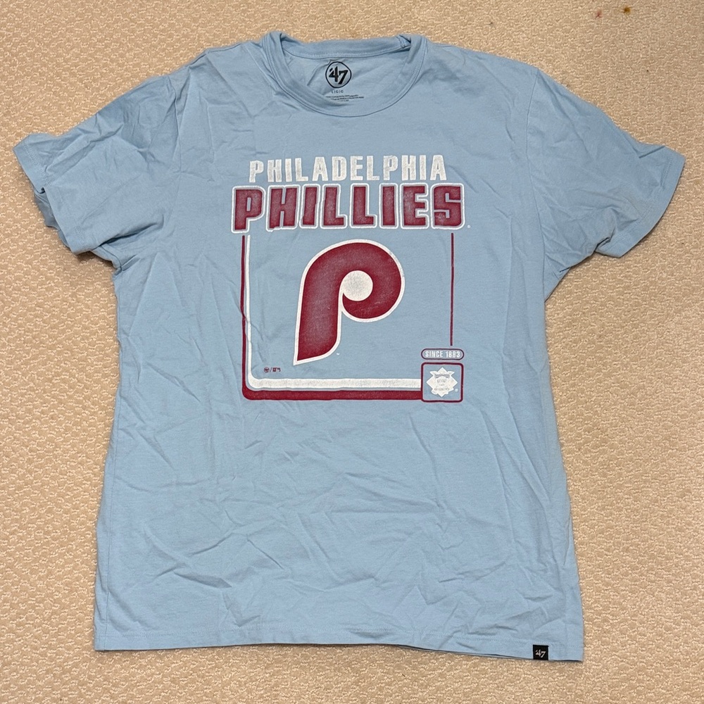 47 Brand Light Blue Philadelphia Phillies T-Shirt